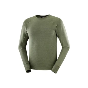 Remera Salomon Essential Lightwarm Verde Hombre C26039