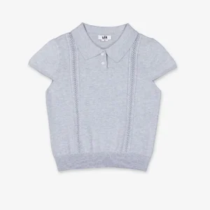 Top punto con cuello polo - ULK Claudine